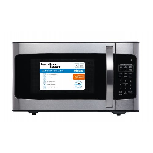  Hamilton Beach 1.1 Cu. Ft. 1000W Stainless Steel Microwave