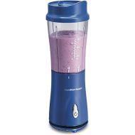 Hamilton Beach Portable Blender for Shakes and Smoothies with 14 Oz BPA Free Travel Cup and Lid, Durable Stainless Steel Blades for Powerful Blending Performance, Blue (51132)