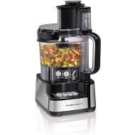 Hamilton Beach Stack & Snap Food Processor and Vegetable Chopper, BPA Free, Stainless Steel Blades, 12 Cup Bowl, 2-Speed 450 Watt Motor, Black (70725A)