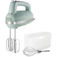 Hamilton Beach Vintage-Style 5-Speed Electric Hand Mixer, Powerful 1.3 Amp DC Motor for Effortless Mixing & Consistent Speed in Thick Ingredients, Slow Start, Beaters and Whisk, Green (62601)