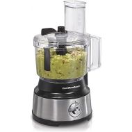 Hamilton Beach Food Processor & Vegetable Chopper for Slicing, Shredding, Mincing, and Puree, 10 Cups + Easy Clean Bowl Scraper, Black and Stainless Steel (70730)