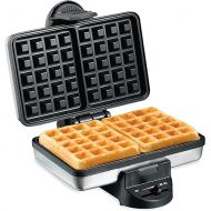 Hamilton Beach Belgian Mini Waffle Maker with Shade Control, Makes 2 at Once, Create Personalized Keto Chaffles and Hash Browns, Non-Stick Plates, Compact Design, Stainless Steel