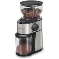 Hamilton Beach Electric Burr Coffee Grinder with Large 16oz Hopper & 18 Settings For 2-14 Cups, Stainless Steel (80385)