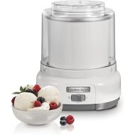 Hamilton Beach Electric Automatic Ice Cream Maker, Frozen Yogurt, Sorbet, Custard 1.5 Quart, White (68880)