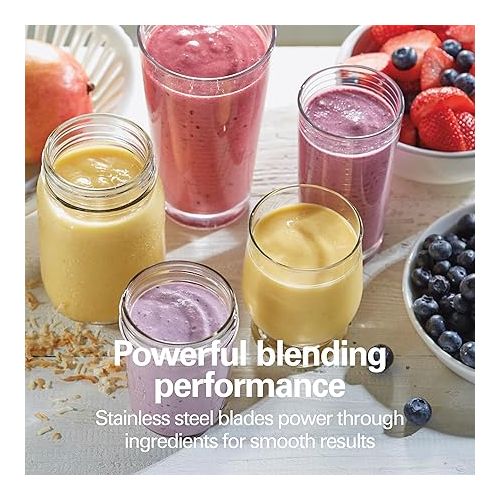  Hamilton Beach Portable Blender for Shakes and Smoothies with 14 Oz BPA Free Travel Cup and Lid, Durable Stainless Steel Blades for Powerful Blending Performance, Red (51101RV)