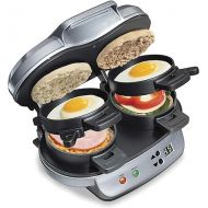 Hamilton Beach Dual Breakfast Sandwich Maker with Timer, Silver (25490A)