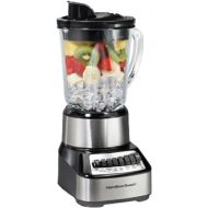 Hamilton Beach Wave Crusher Blender For Shakes and Smoothies With 40 Oz Glass Jar and 14 Functions, Ice Sabre Blades & 700 Watts for Consistently Smooth Results, Black + Stainless Steel (54221)