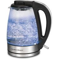 Hamilton Beach 1.7L Electric Tea Kettle, Water Boiler & Heater, LED Indicator, Built-In Mesh Filter, Auto-Shutoff & Boil-Dry Protection, Cordless Serving, Clear Glass (40864)
