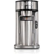 Hamilton Beach The Scoop Single Serve Coffee Maker & Fast Grounds Brewer, Brews in Minutes, 8-14oz. Cups, Stainless Steel