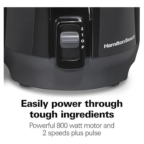  Hamilton Beach Juice & Blend 2-in-1 Juicer Machine and 20 oz. Blender, Big Mouth Large 3” Feed Chute for Whole Fruits and Vegetables, Easy to Clean, Centrifugal Extractor, 800W Motor, Black (67970)