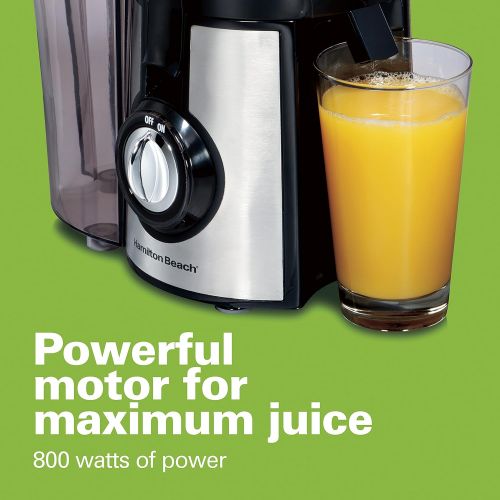  [아마존 핫딜]  [아마존핫딜]Hamilton Beach Pro Juicer Machine, Big Mouth Large 3” Feedchute, Easy to Clean, Centrifugal, BPA Free, 800W (67608A), Silver