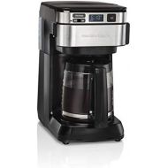 [아마존 핫딜]  [아마존핫딜]Hamilton Beach Programmable Coffee Maker, 12 Cups, Front Access Easy Fill, Pause & Serve, 3 Brewing Options, Black (46310)