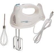 [아마존 핫딜] [아마존핫딜]Hamilton Beach Power Deluxe 6-Speed Electric Hand Mixer with Snap-On Storage Case, QuickBurst, Beaters, Whisk, Bowl Rest, White (62695V),