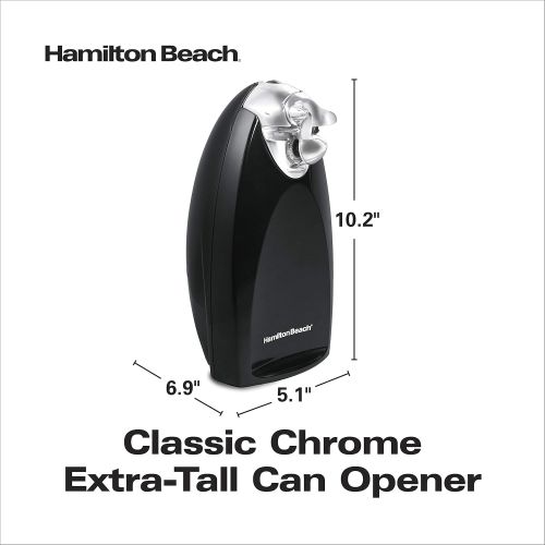  [아마존 핫딜] [아마존핫딜]Hamilton Beach Classic Chrome Heavyweight Electric Automatic Can Opener with SureCut Patented Technology, Knife Sharpener, Cord Storage, Black (76380Z)