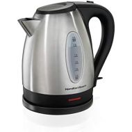 [아마존핫딜][아마존 핫딜] Hamilton Beach 1.7 Liter Electric Kettle for Tea and Hot Water, Cordless, Auto-Shutoff and Boil-Dry Protection, Stainless Steel (40880)