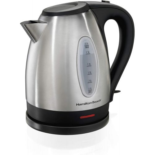  [아마존핫딜][아마존 핫딜] Hamilton Beach 1.7 Liter Electric Kettle for Tea and Hot Water, Cordless, Auto-Shutoff and Boil-Dry Protection, Stainless Steel (40880)