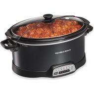 [아마존핫딜][아마존 핫딜] Hamilton Beach Portable 7-Quart Programmable Slow Cooker With Lid Latch Strap for Easy Transport, Dishwasher-Safe Crock, Black (33474)