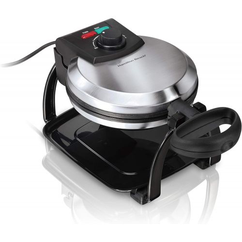  [아마존핫딜][아마존 핫딜] Hamilton Beach Flip Belgian Waffle Maker with Browning Control, Non-Stick Grids, Indicator Lights, Lid Lock and Drip Tray, Stainless Steel (26010R)