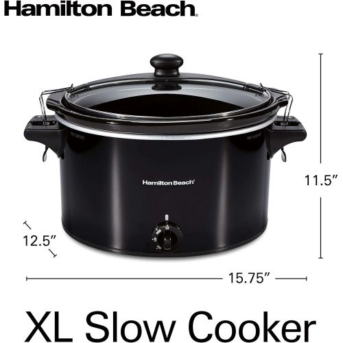  [아마존핫딜][아마존 핫딜] Hamilton Beach Extra-Large Stay or Go Portable 10-Quart Slow Cooker With Lid Lock, Dishwasher-Safe Crock, Black (33195)