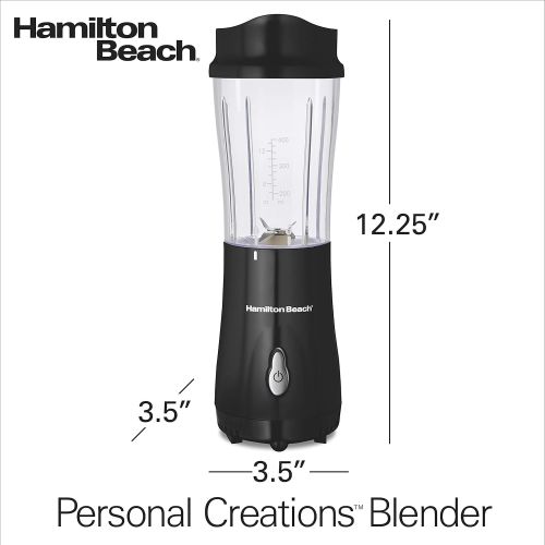  [아마존 핫딜] Hamilton Beach Personal Blender for Shakes and Smoothies with 14oz Travel Cup and Lid, Black (51101AV)