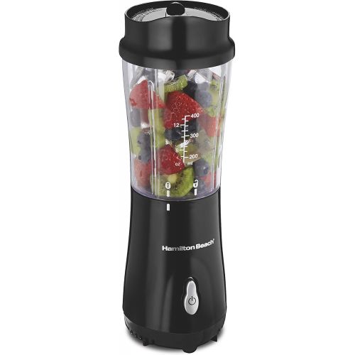  [아마존 핫딜] Hamilton Beach Personal Blender for Shakes and Smoothies with 14oz Travel Cup and Lid, Black (51101AV)