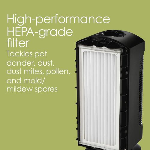  [아마존베스트]Hamilton Beach TrueAir, Ultra Quiet Allergen Reducing Air Purifier with Permanant HEPA Filter, Black