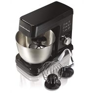 [아마존베스트]Hamilton Beach 6 Speed Electric Stand Mixer with Stainless Steel 3.5 Quart Bowl, Planetary Mixing, Tilt-Up Head (63325), 300 Watt Motor, Black