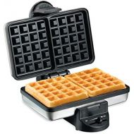 [아마존베스트]Hamilton Beach 2-Slice Non-Stick Belgian Waffle Maker with Browning Control, Indicator Lights, Compact Design, Premium Stainless Steel (26009)