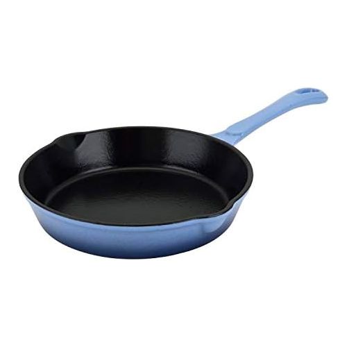  [아마존베스트]Hamilton Beach Blue 8 Inch Enameled Coated Cast Iron Frying Pan Skillet (2 Pack)