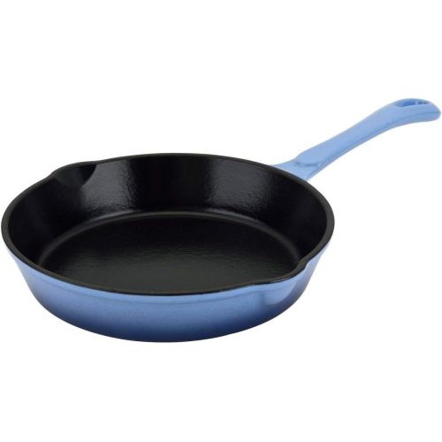  [아마존베스트]Hamilton Beach Blue 8 Inch Enameled Coated Cast Iron Frying Pan Skillet (2 Pack)