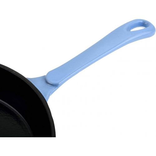 [아마존베스트]Hamilton Beach 10 Inch Frying Pan + 12 Inch Enameled Cast Iron Frying Pan, Blue