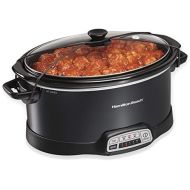 [아마존베스트]Hamilton Beach Programmable Slow Cooker, 7-Quart with Lid Latch Strap, Black (33474)