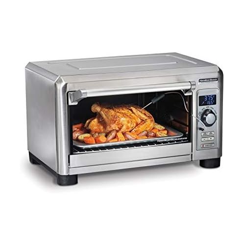  [아마존베스트]Hamilton Beach Professional Countertop Toaster Oven, Digital, Convection, Large 6-Slice, Temperature Probe, Stainless Steel (31240),