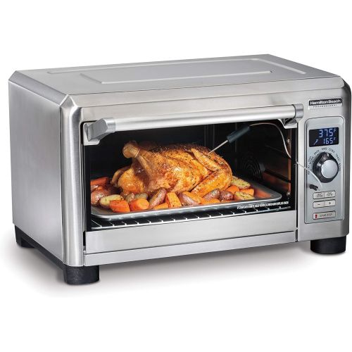  [아마존베스트]Hamilton Beach Professional Countertop Toaster Oven, Digital, Convection, Large 6-Slice, Temperature Probe, Stainless Steel (31240),