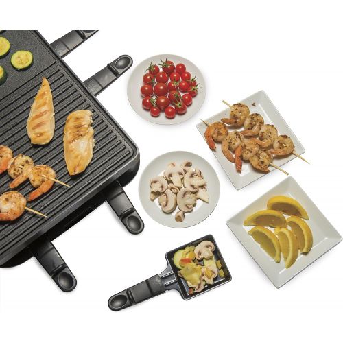  [아마존베스트]Hamilton Beach 8-Serving Raclette Electric Indoor Grill, Ideal for Parties and Family Fun, Black (31612-MX)