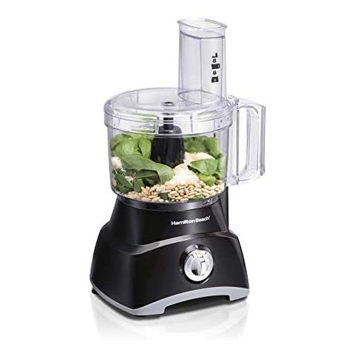  [아마존베스트]Hamilton Beach Food Processor, Slicer and Vegetable Chopper with Compact Storage, 8 Cups (70740), Black