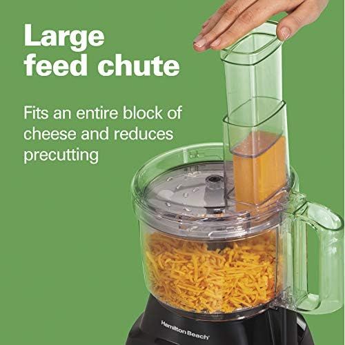  [아마존베스트]Hamilton Beach Food Processor, Slicer and Vegetable Chopper with Compact Storage, 8 Cups (70740), Black