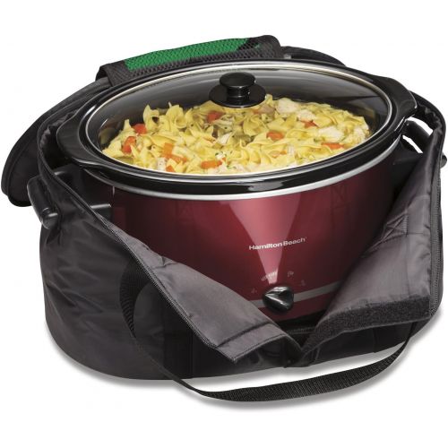  [아마존베스트]Hamilton Beach Travel Case & Carrier Insulated Bag for 4, 5, 6, 7 & 8 Quart Slow Cookers (33002)