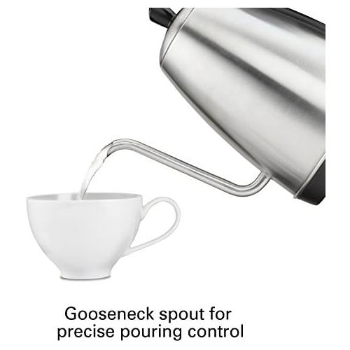  [아마존베스트]Hamilton Beach 1.2 Liter Digital Gooseneck Pour Electric Kettle for Tea and Hot Water, Cordless, Auto-Shutoff and Boil-Dry Protection, Silver (41004)