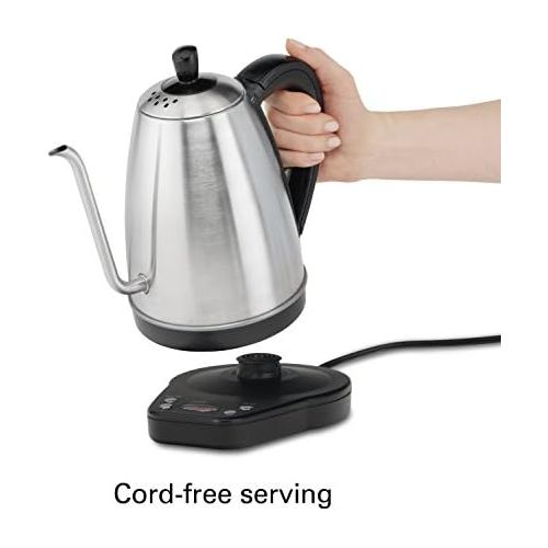  [아마존베스트]Hamilton Beach 1.2 Liter Digital Gooseneck Pour Electric Kettle for Tea and Hot Water, Cordless, Auto-Shutoff and Boil-Dry Protection, Silver (41004)