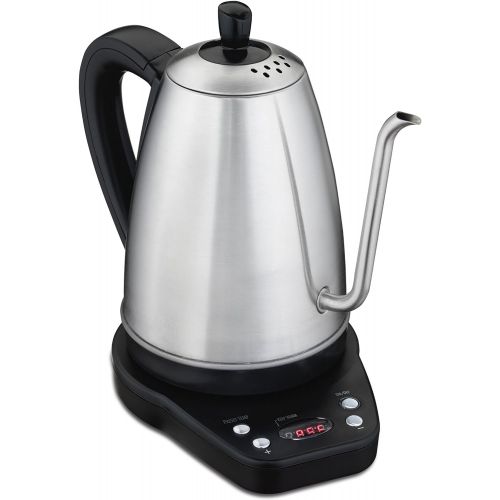  [아마존베스트]Hamilton Beach 1.2 Liter Digital Gooseneck Pour Electric Kettle for Tea and Hot Water, Cordless, Auto-Shutoff and Boil-Dry Protection, Silver (41004)