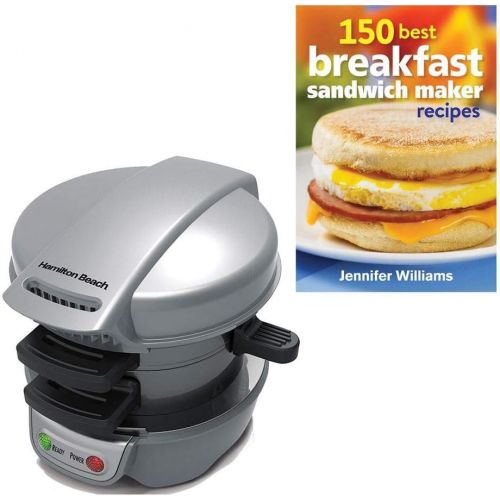  [아마존베스트]Hamilton Beach Breakfast Sandwich Maker & 150 Breakfast Sandwich Recipe Book