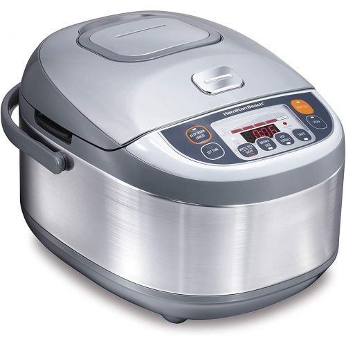  [아마존베스트]Hamilton Beach 37570 Advanced Multi-Function, Fuzzy Logic Rice Cooker, 3.5 Quart, Stainless Steel