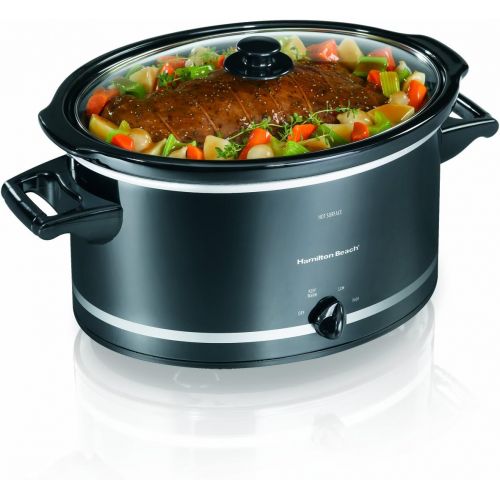  [아마존베스트]Hamilton Beach 33182 8-Quart Oval Slow Cooker, Black (Discontinued)