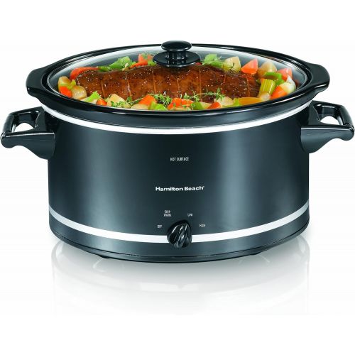  [아마존베스트]Hamilton Beach 33182 8-Quart Oval Slow Cooker, Black (Discontinued)