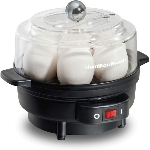  [아마존베스트]Hamilton Beach Electric Egg Cooker and Poacher for Soft, Hard Boiled or Poached with Ready Timer, Holds 7, Black (25500)