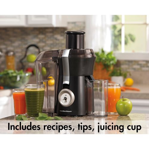  [아마존베스트]Hamilton Beach Pro Juicer Machine, Big Mouth Large 3 Feed Chute, Centrifugal, Easy to Clean, Powerful 1.1 HP Motor, Grey and Die-Cast Metal (67650A)