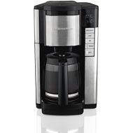 [아마존베스트]Hamilton Beach 46381 12-Cup Programmable Coffee Maker, Easy Access Plus, Brew Options, Cone Filter, Black and Stainless