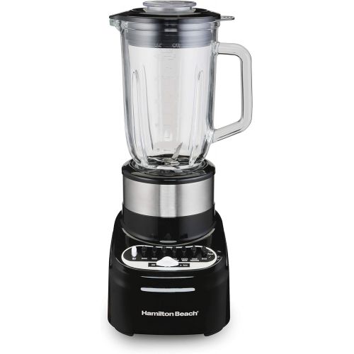  [아마존베스트]Hamilton Beach Multi-Mix Blender with 40oz Glass Jar and 14-Functions for Grinding, Puree, Ice Crush, Shakes and Smoothies, 800 Watts, Stainless Steel (54210): Kitchen & Dining