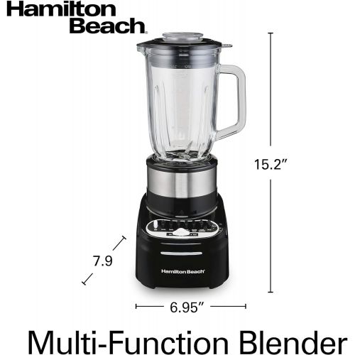  [아마존베스트]Hamilton Beach Multi-Mix Blender with 40oz Glass Jar and 14-Functions for Grinding, Puree, Ice Crush, Shakes and Smoothies, 800 Watts, Stainless Steel (54210): Kitchen & Dining